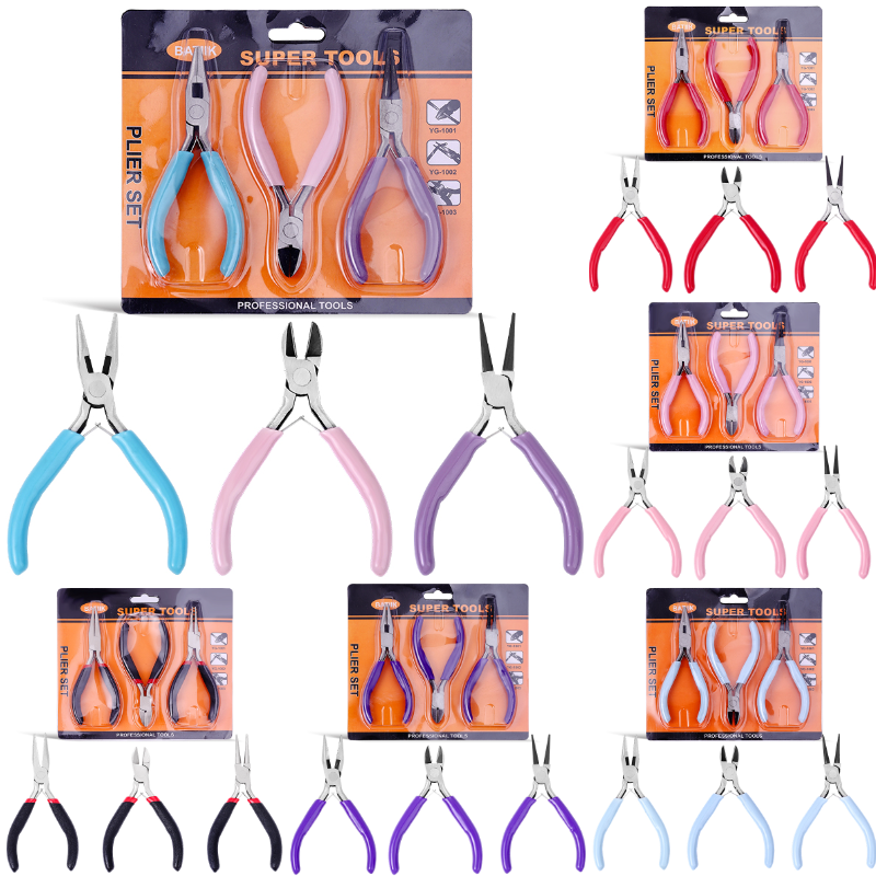 Jewelry Making Needle Nose Pliers - 3Pcs Mini Jewelry Pliers Set Includes