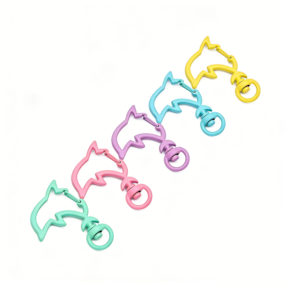 Jewelry Making School - 10pcs Candy Colors Metal Dolphin Snap