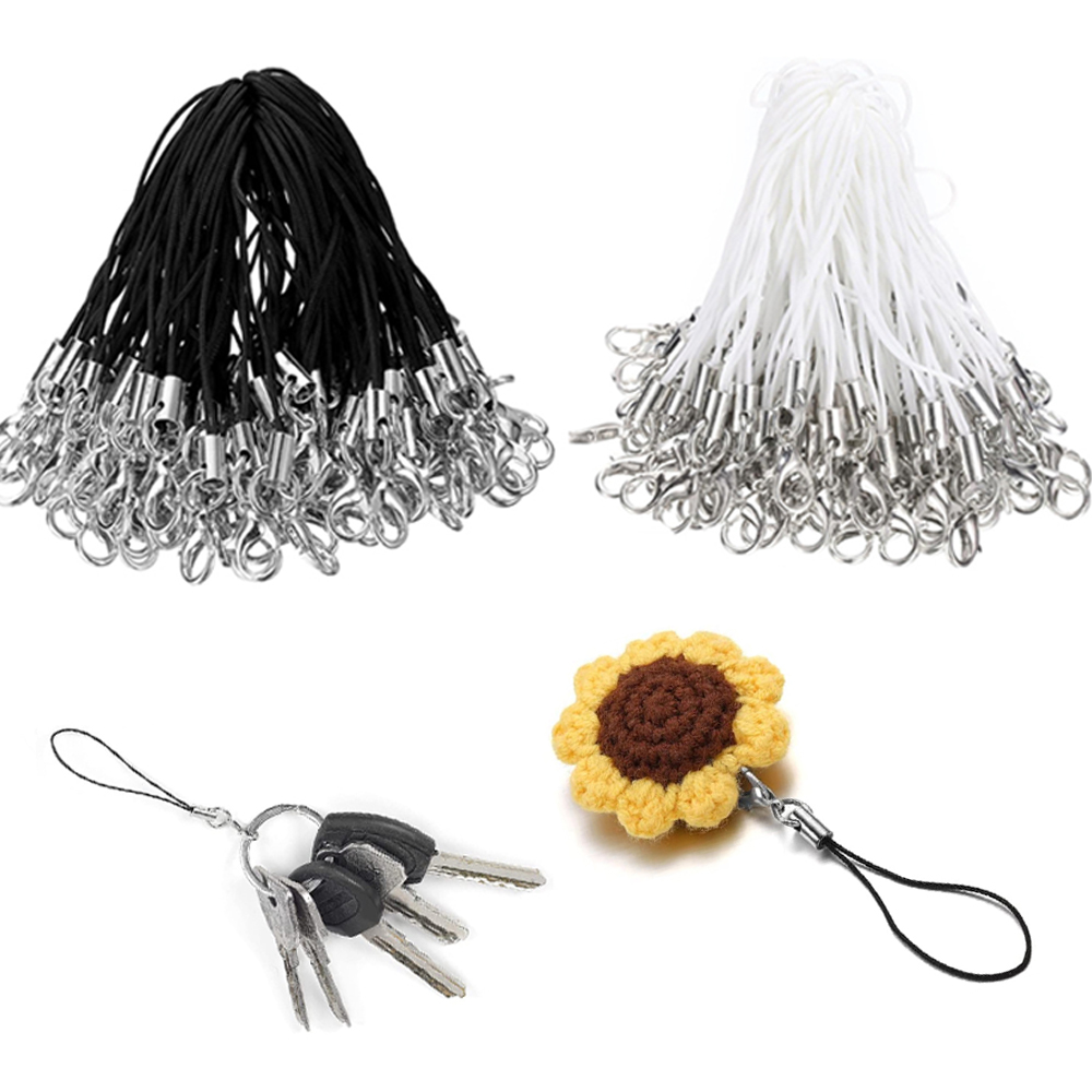 Jewelry Making Rings - 50/100Pcs Black White Strap Charm Cord
