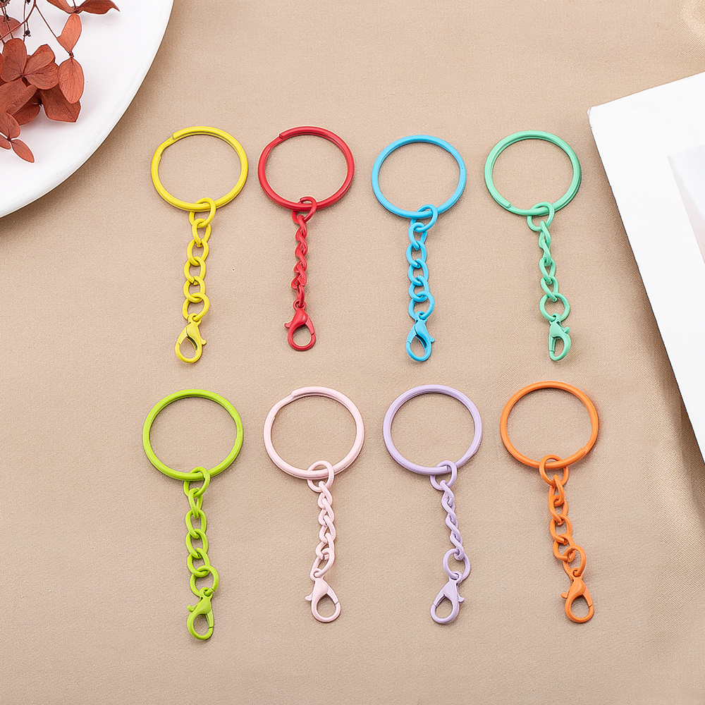 Jewelry Making Rings - 10pcs/lots Metal Multiple Colors Keychain With