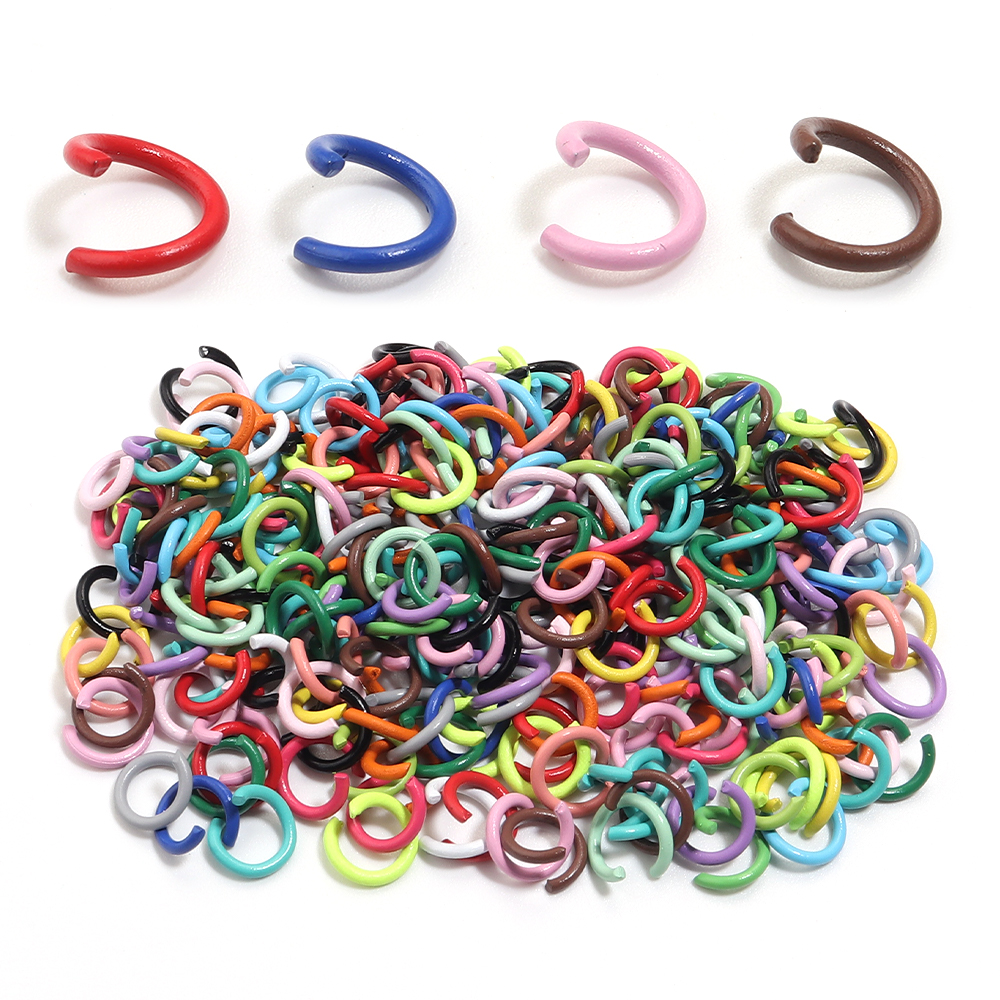 Jewelry Making Looper Tool - 200pcs 8mm Metal Iron Colorful Split