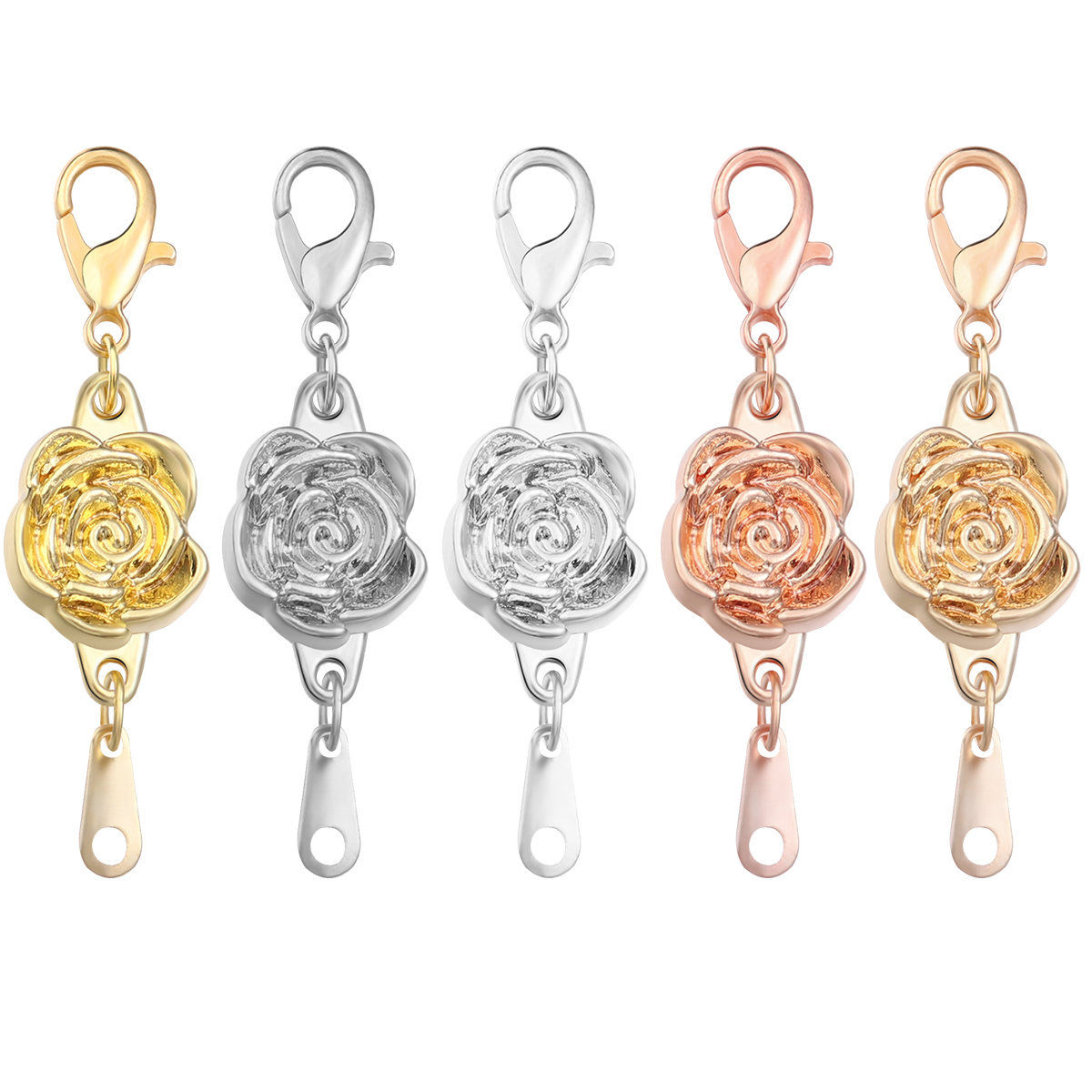 Jewelry Making School - 5pcs/lot Strong Magnetic Clasps Alloy Rose