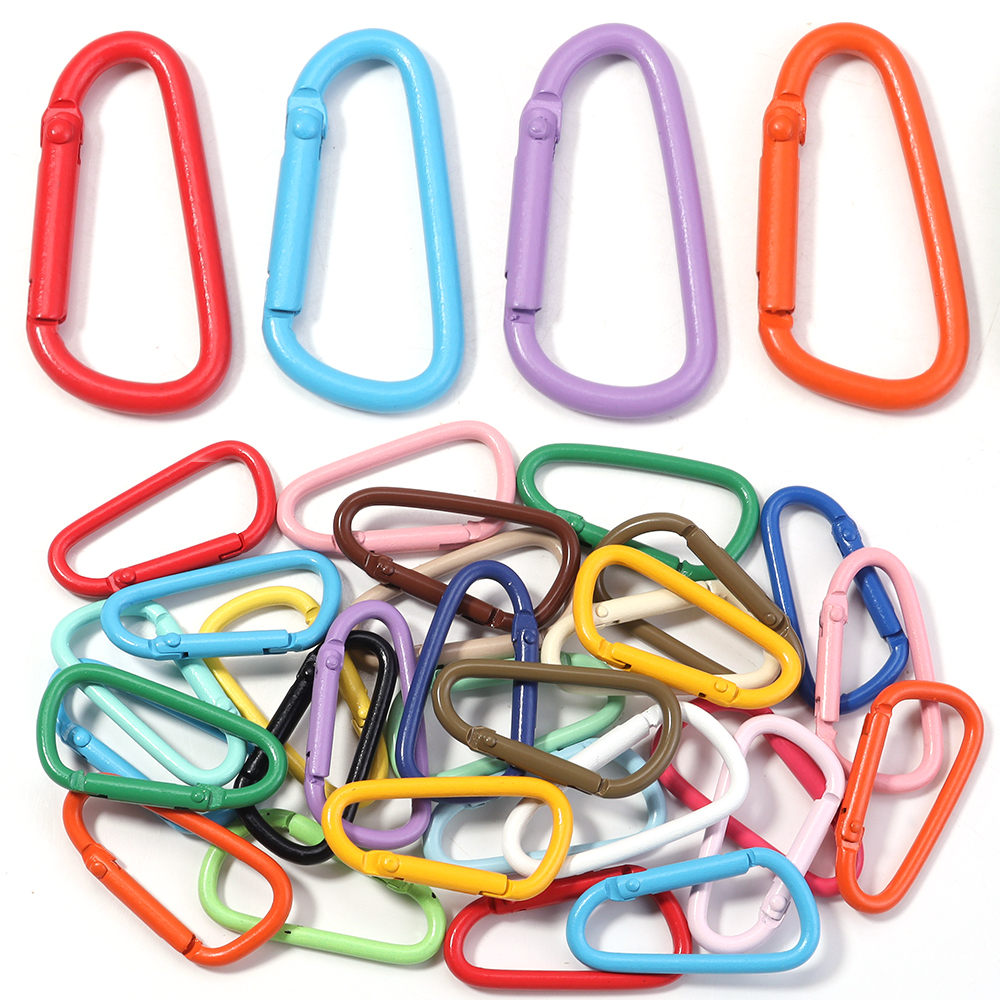 10pcs Colorful Carabiner Clip  - огляд і ціна Jewelry Making Rings