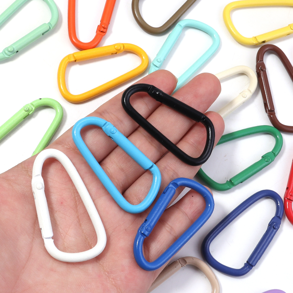 10pcs Colorful Carabiner Clip  - огляд і ціна Jewelry Making Rings