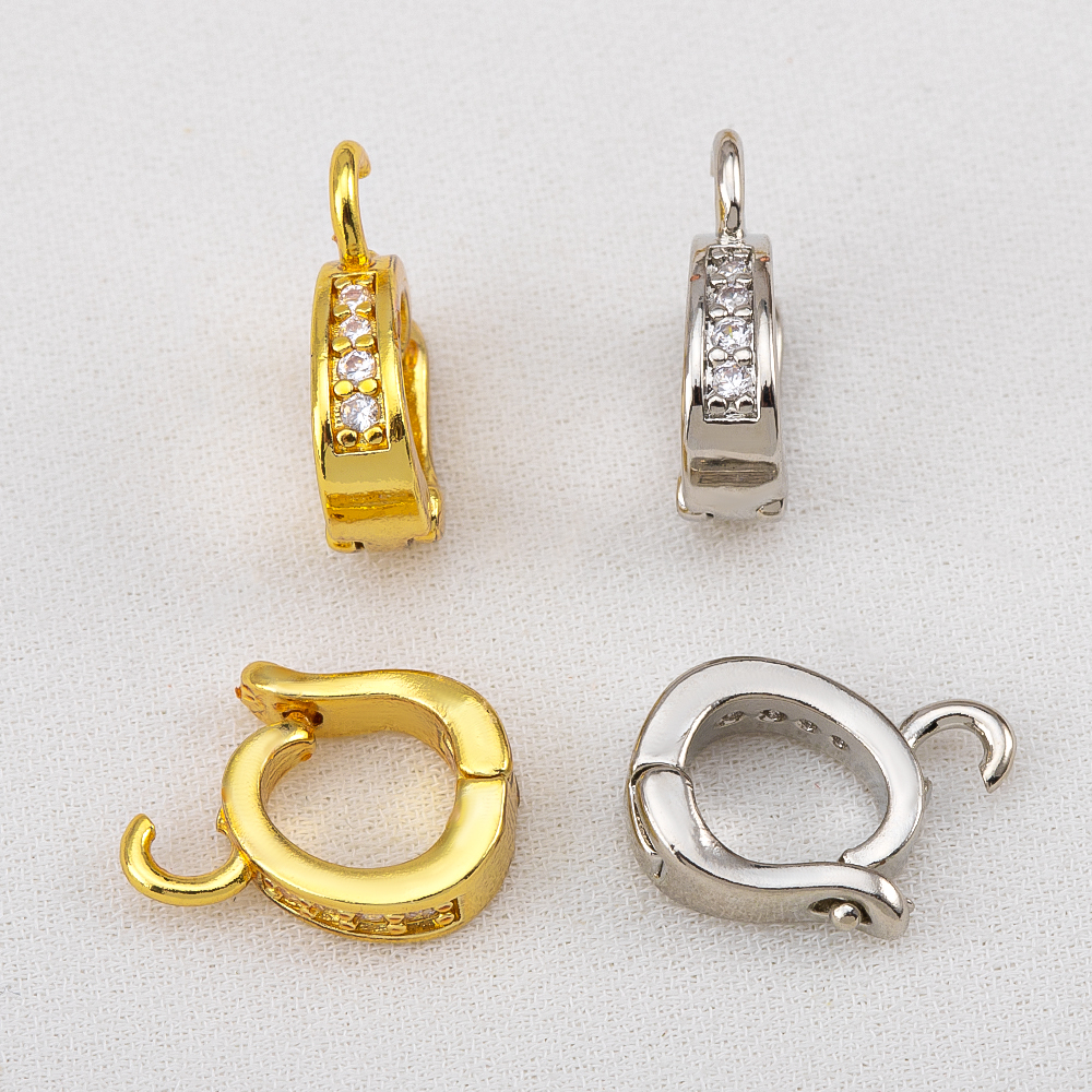 18K Gold Plated Zircon Bail Pe - огляд і ціна Jewelry Making Charms