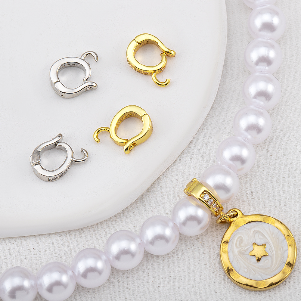 18K Gold Plated Zircon Bail Pe - огляд і ціна Jewelry Making Charms