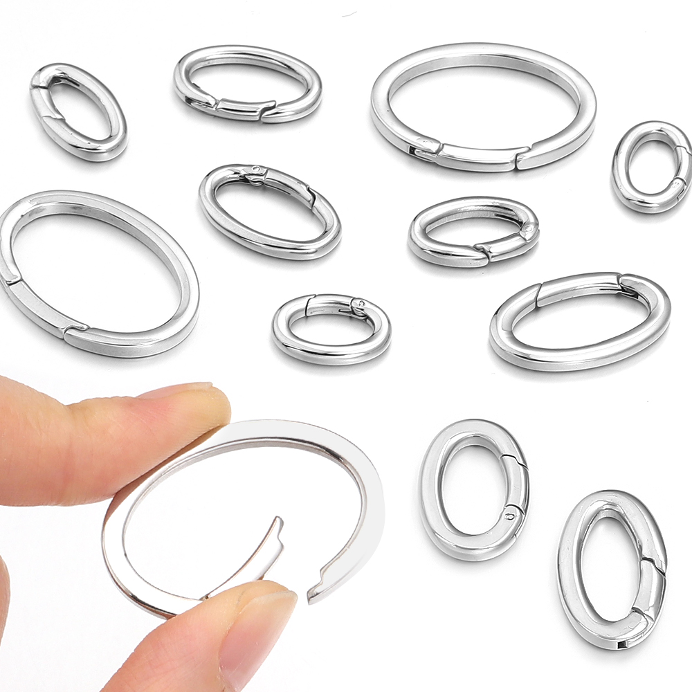 1pc Stainless Steel Spring Cla - огляд і ціна Jewelry Making Rings