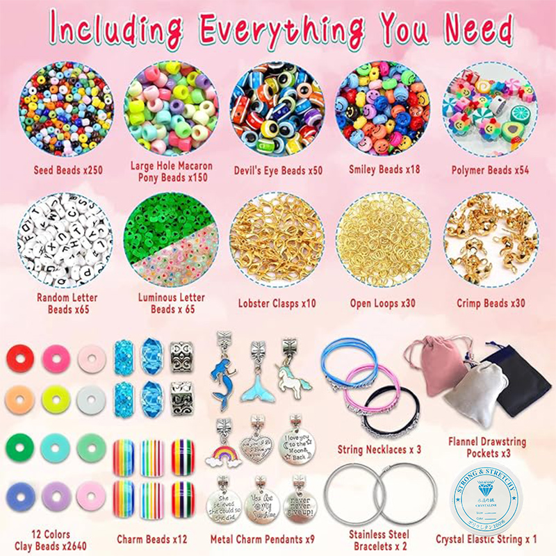 3400pcs Beads Charms Jewelry M - огляд і ціна Jewelry Making For Kids