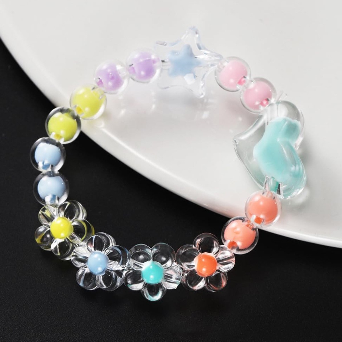 174pcs/Box Heart Acrylic Beads - огляд і ціна Jewelry Making For Kids
