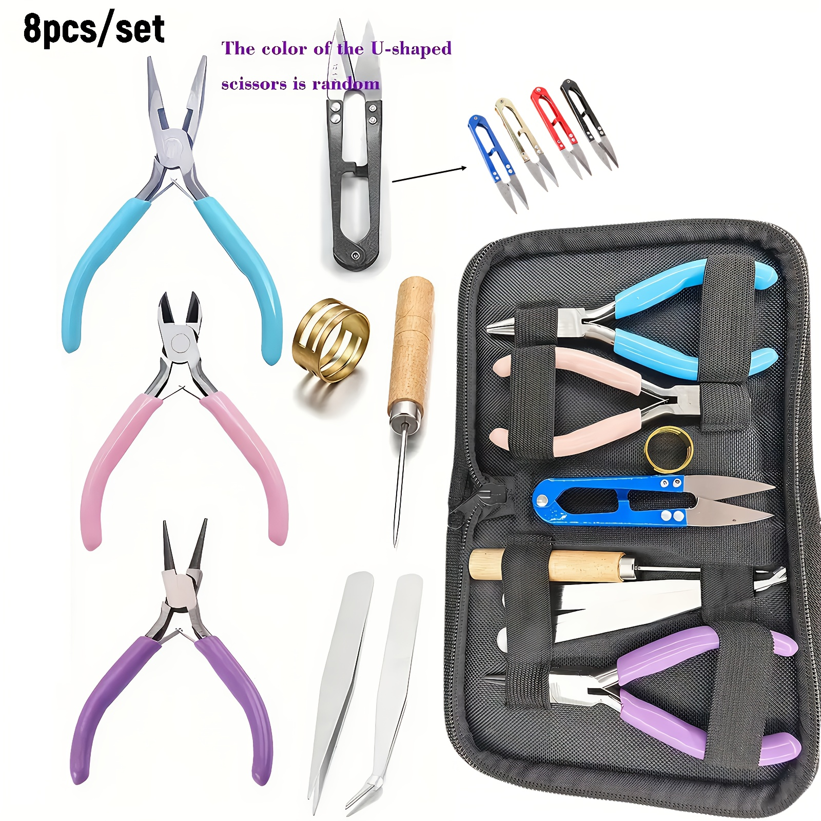 8 pieces/set jewelry making pl - огляд і ціна Jewelry Making Needle Nose Pliers