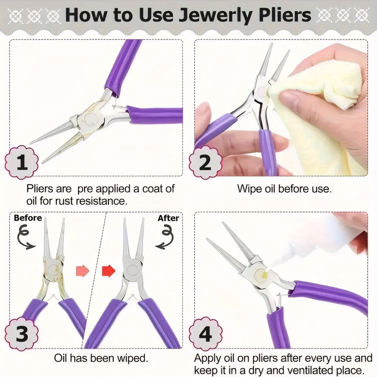 8 pieces/set jewelry making pl - огляд і ціна Jewelry Making Needle Nose Pliers