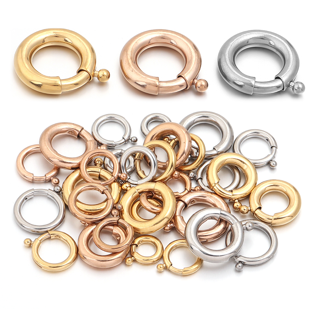2pcs Stainless Steel Spring Cl - огляд і ціна Jewelry Making Rings