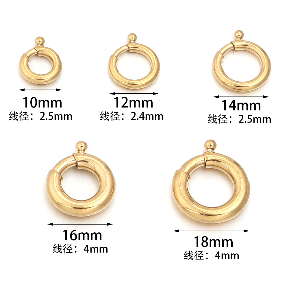2pcs Stainless Steel Spring Cl - огляд і ціна Jewelry Making Rings