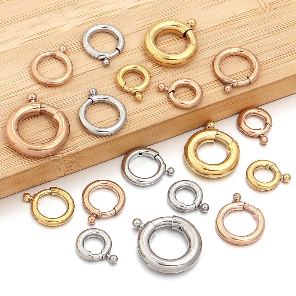 2pcs Stainless Steel Spring Cl - огляд і ціна Jewelry Making Rings
