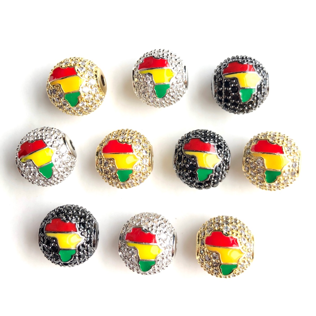 6pcs 12mm Red Yellow Green Ene - огляд і ціна Jewelry Making History