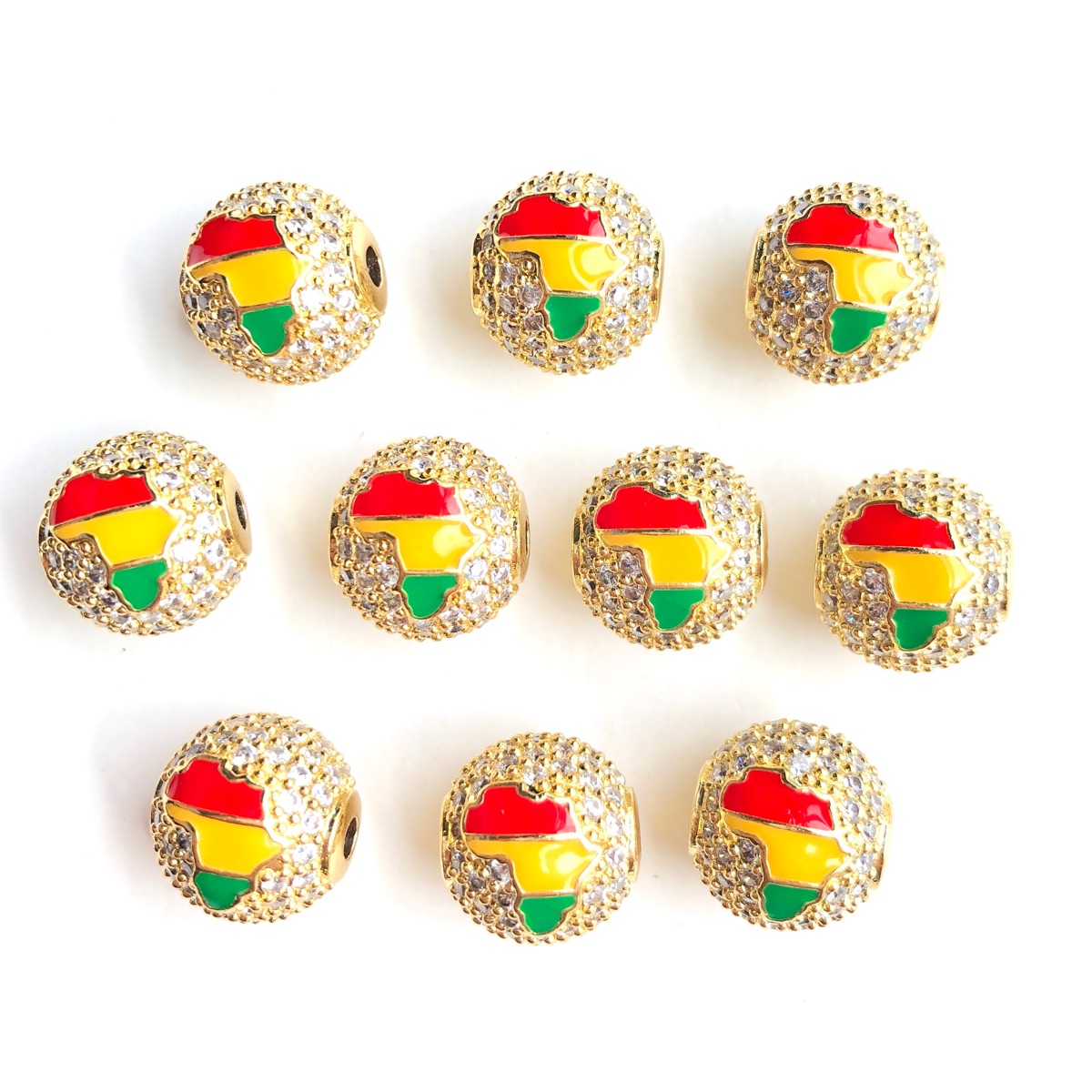 6pcs 12mm Red Yellow Green Ene - огляд і ціна Jewelry Making History