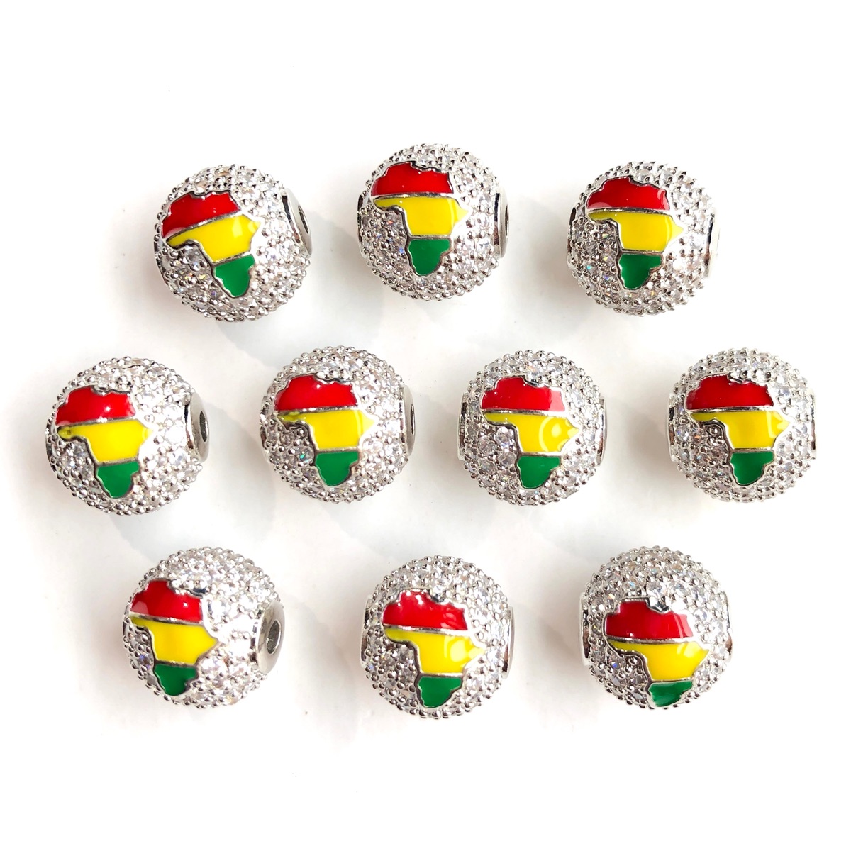 6pcs 12mm Red Yellow Green Ene - огляд і ціна Jewelry Making History