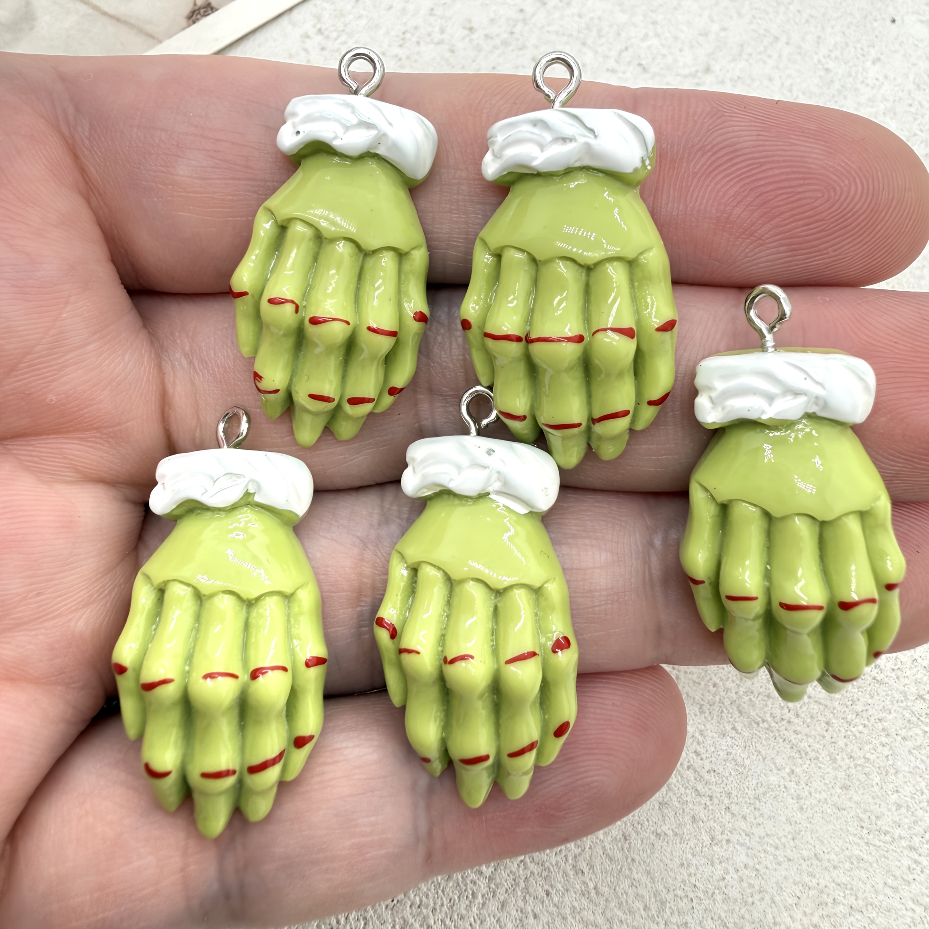 10/30/60Pcs Resin Green Demon  - огляд і ціна Jewelry Making Event