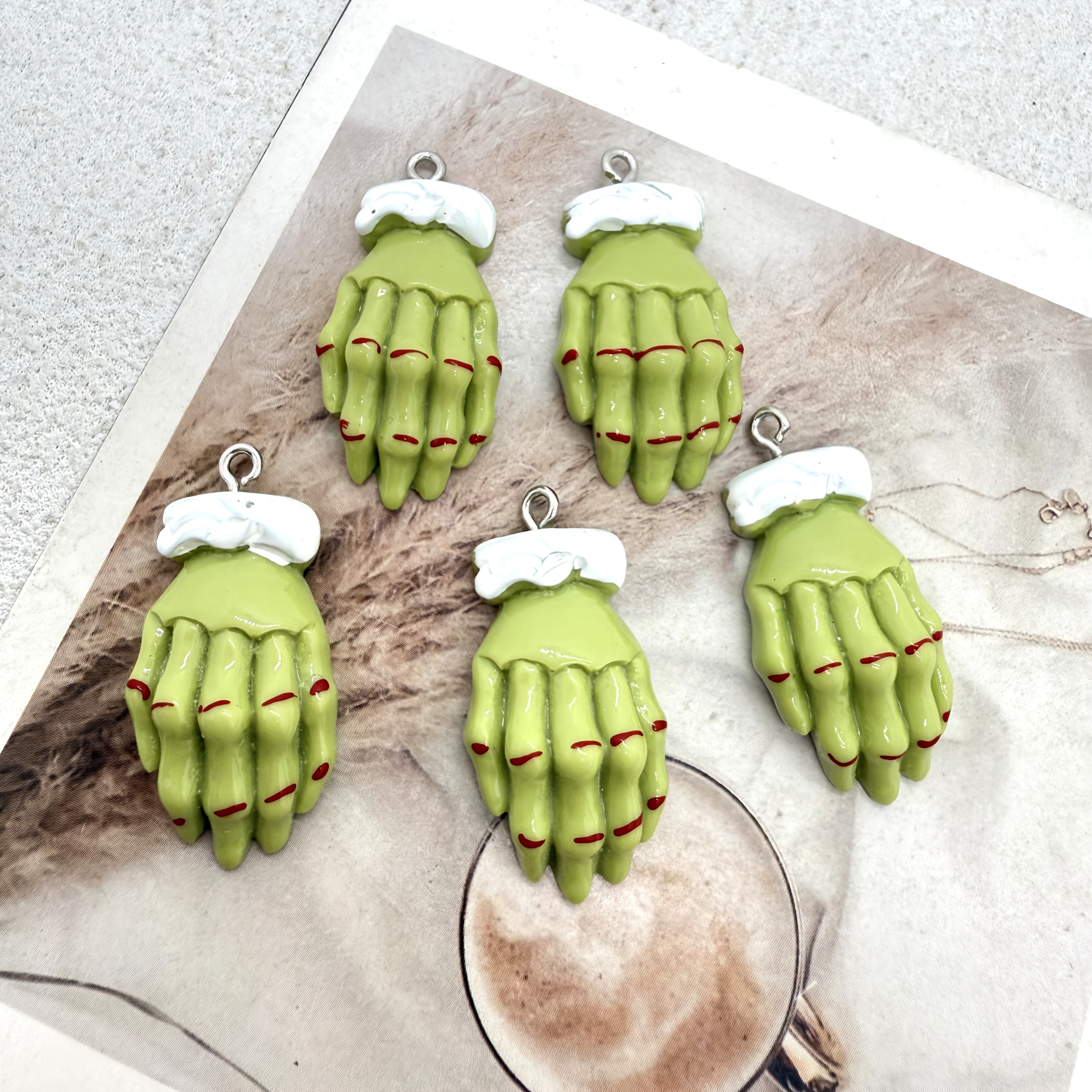 10/30/60Pcs Resin Green Demon  - огляд і ціна Jewelry Making Event