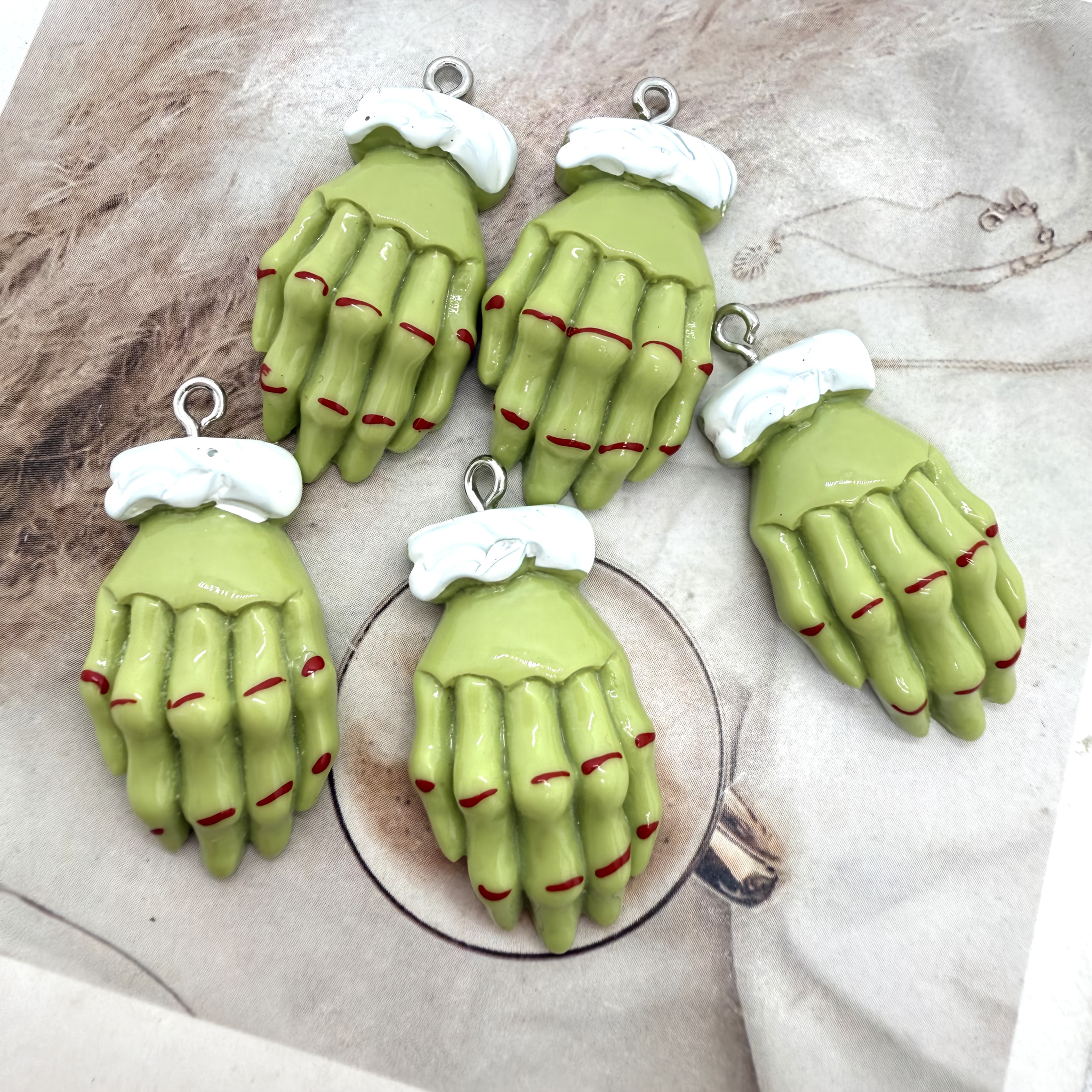 10/30/60Pcs Resin Green Demon  - огляд і ціна Jewelry Making Event