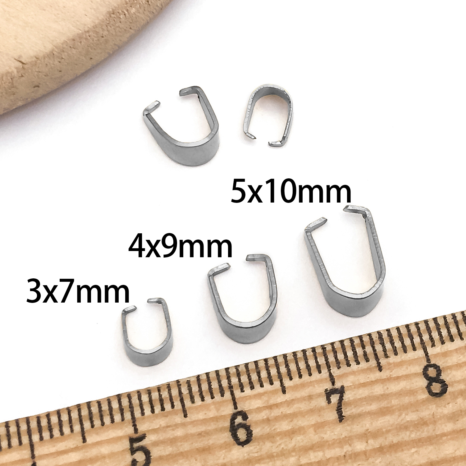 50pcs Stainless Steel Clip Cha - огляд і ціна Jewelry Making Charms