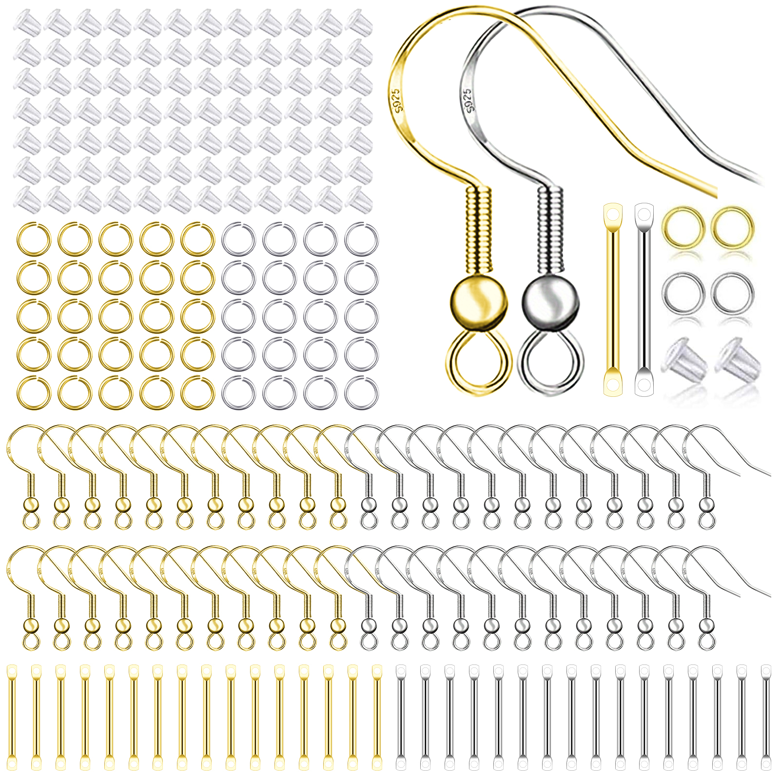 925 Silver/Gold Plated Earring - огляд і ціна Jewelry Making Rings