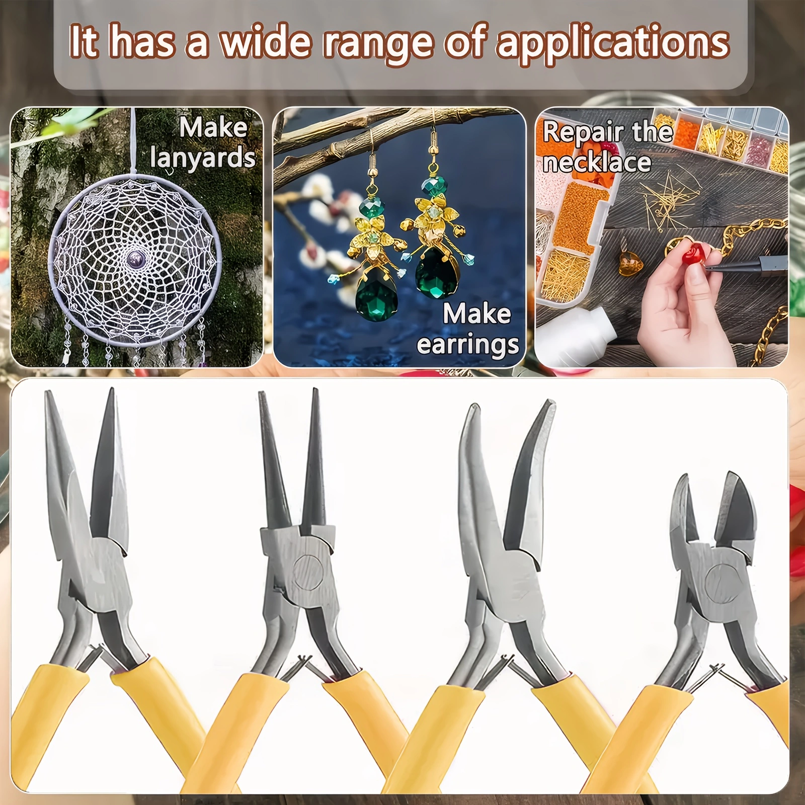 6/4/1pcs yellow Jewelry Making - огляд і ціна Jewelry Making Needle Nose Pliers