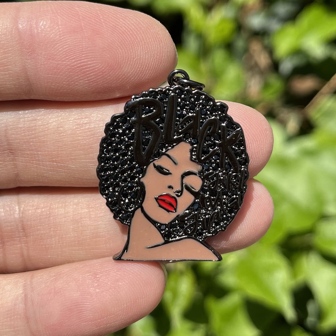 5Pcs Zirconia Paved Black Girl - огляд і ціна Jewelry Making History