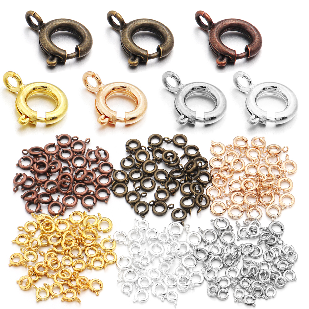 10Pcs Circle Spring Buttonr Co - огляд і ціна Jewelry Making Rings