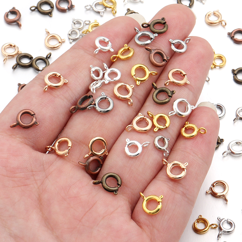 10Pcs Circle Spring Buttonr Co - огляд і ціна Jewelry Making Rings