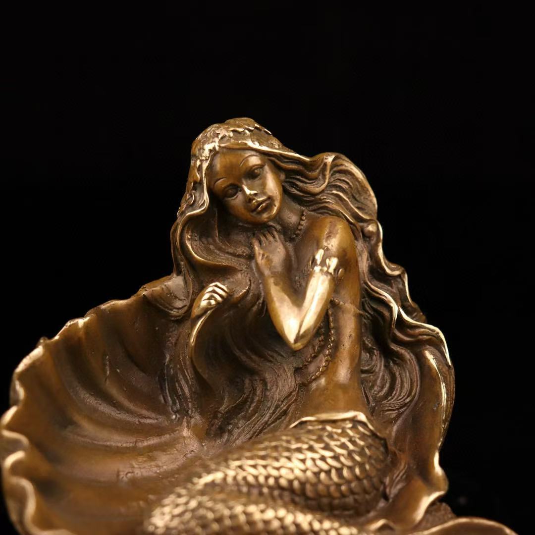 Antique Brass Mermaid Statue S - огляд і ціна Jewelry Making Desk