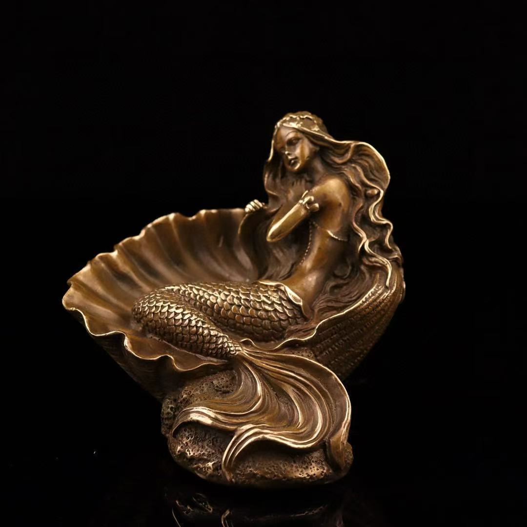 Antique Brass Mermaid Statue S - огляд і ціна Jewelry Making Desk