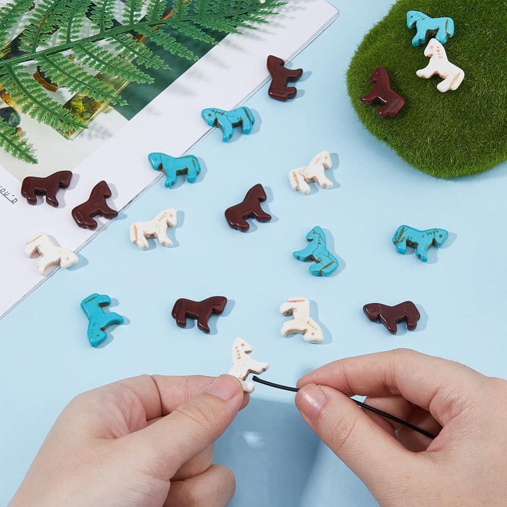 45pcs Synthetic Turquoise Bead - огляд і ціна Jewelry Making Charms
