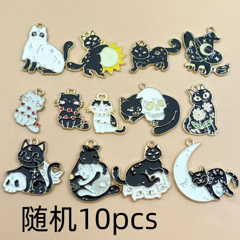 10pcs Original Alloy Enamel Bl - огляд і ціна Jewelry Making Charms