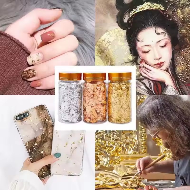 Metallic Foil Flakes Golden Si - огляд і ціна Jewelry Making Event