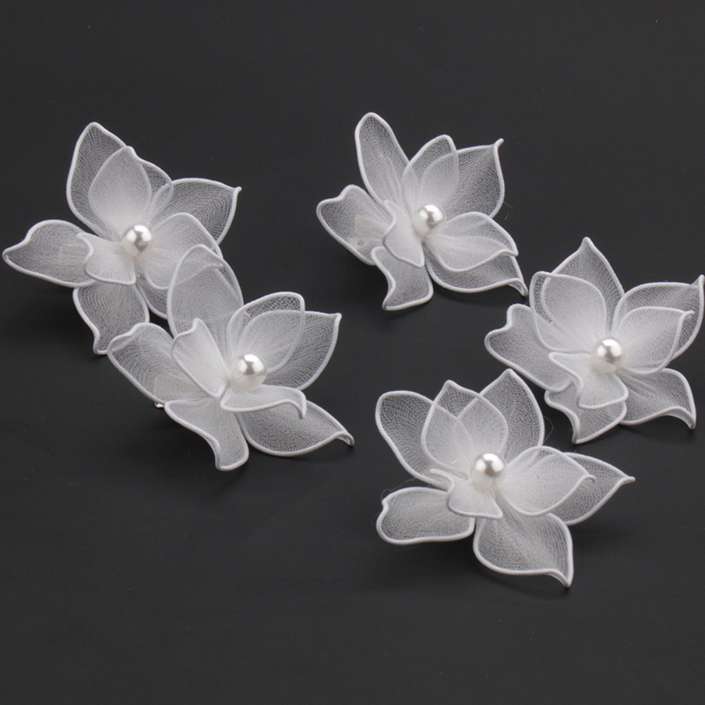 Elegant White Silk Flower Hair - огляд і ціна Jewelry Making For Kids