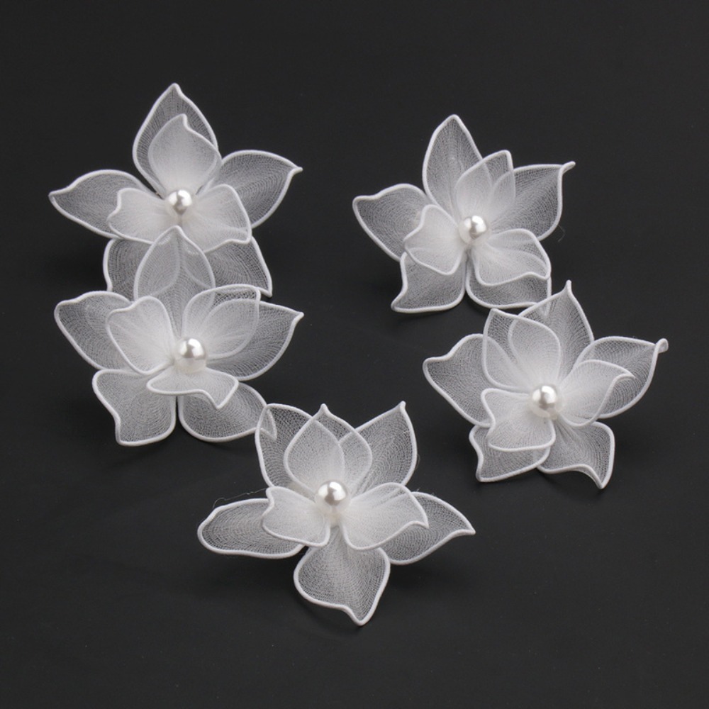 Elegant White Silk Flower Hair - огляд і ціна Jewelry Making For Kids