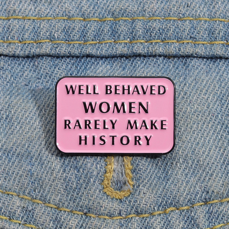Feminist Enamel Pins Well Beha - огляд і ціна Jewelry Making History