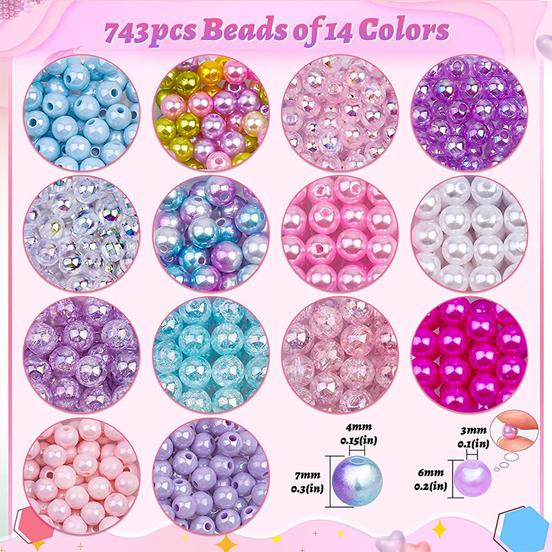 Rainbow ABS Pearl Beads Kit Gr - огляд і ціна Jewelry Making For Kids