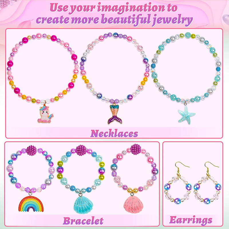 Rainbow ABS Pearl Beads Kit Gr - огляд і ціна Jewelry Making For Kids