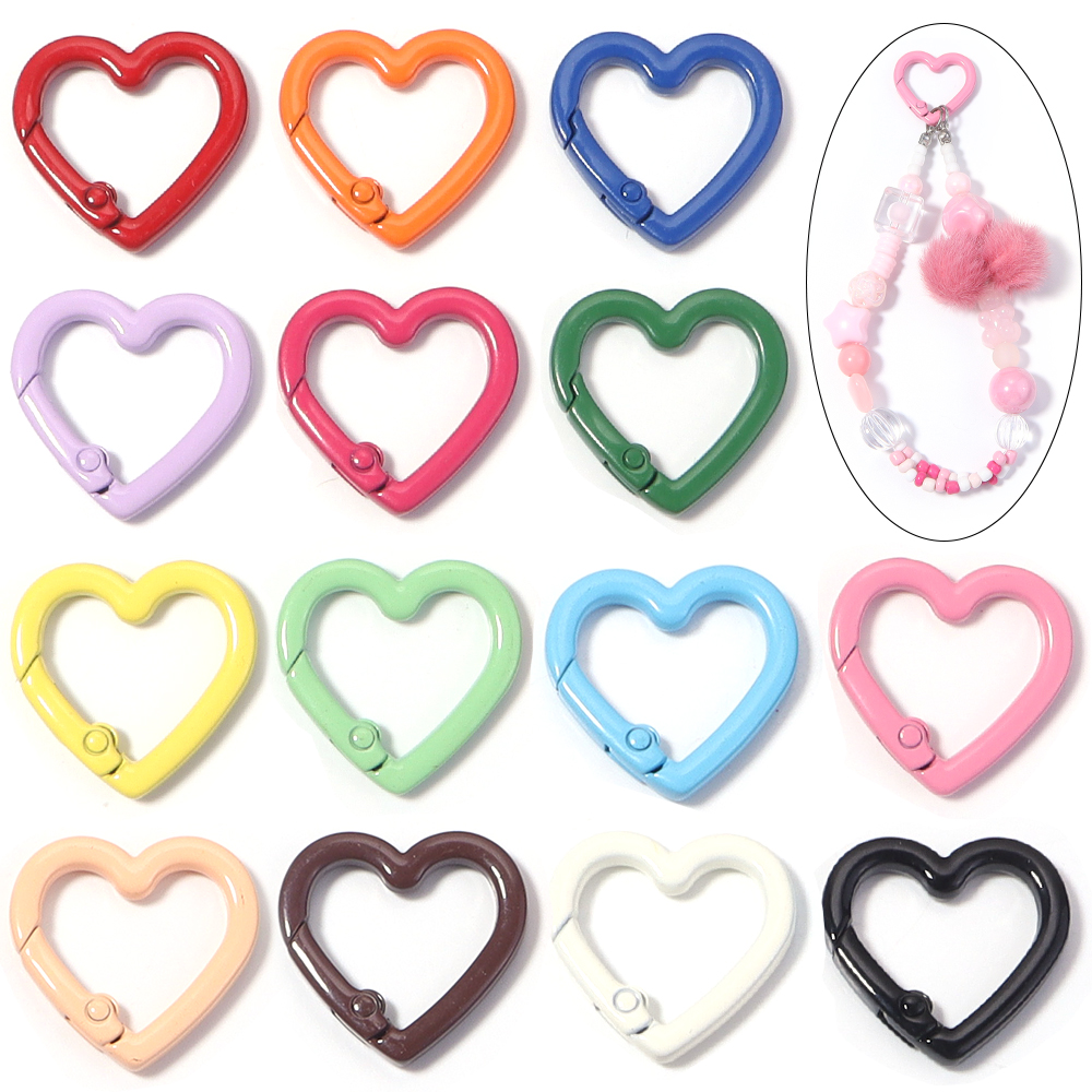 5pcs Alloy Heart Spring Clasps - огляд і ціна Jewelry Making School
