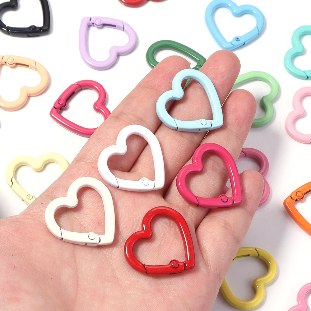 5pcs Alloy Heart Spring Clasps - огляд і ціна Jewelry Making School