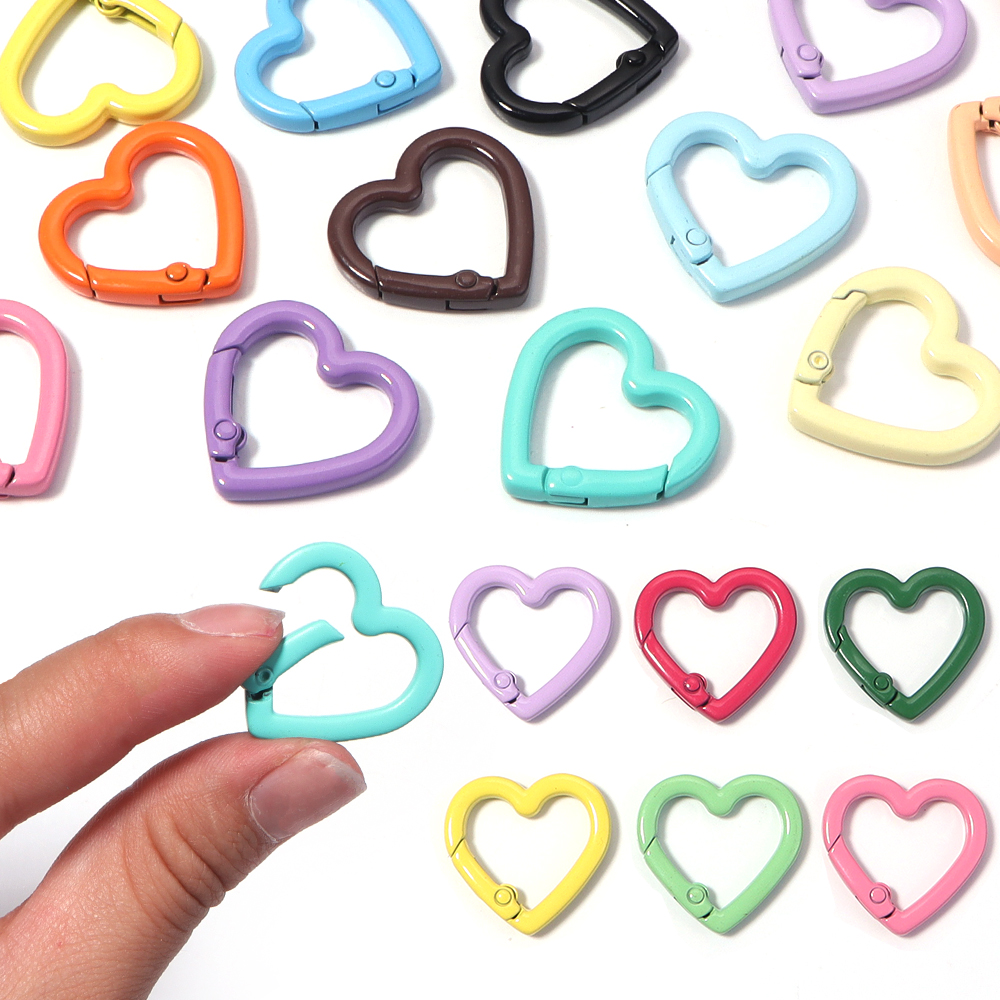 5pcs Alloy Heart Spring Clasps - огляд і ціна Jewelry Making School