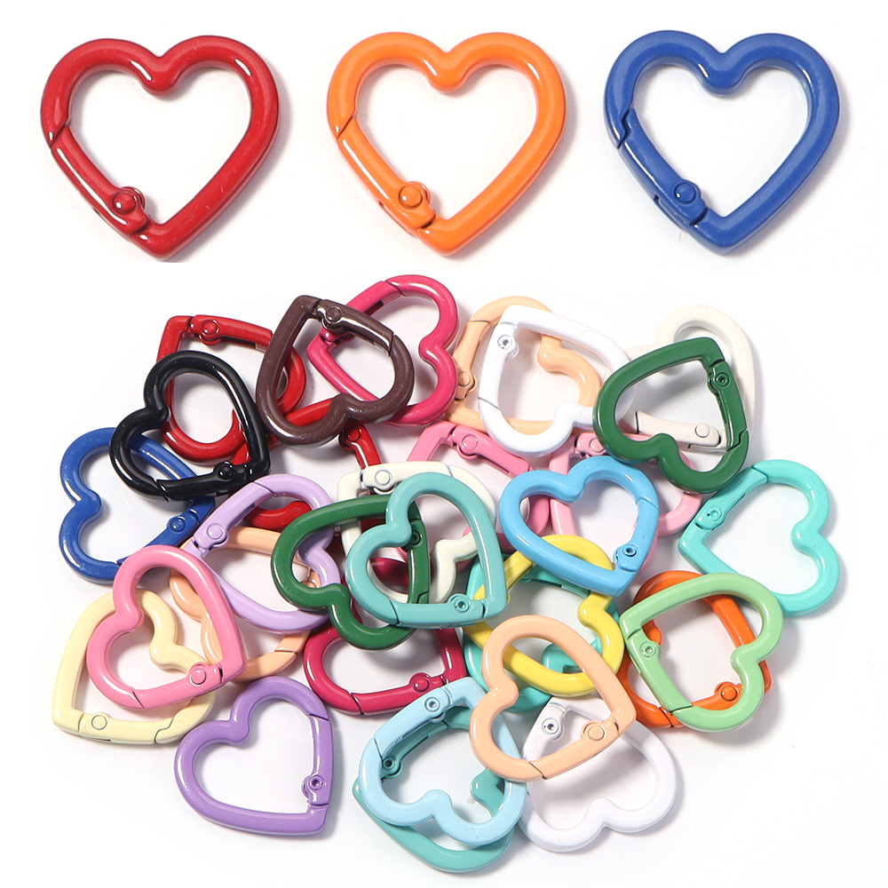 5pcs Alloy Heart Spring Clasps - огляд і ціна Jewelry Making School