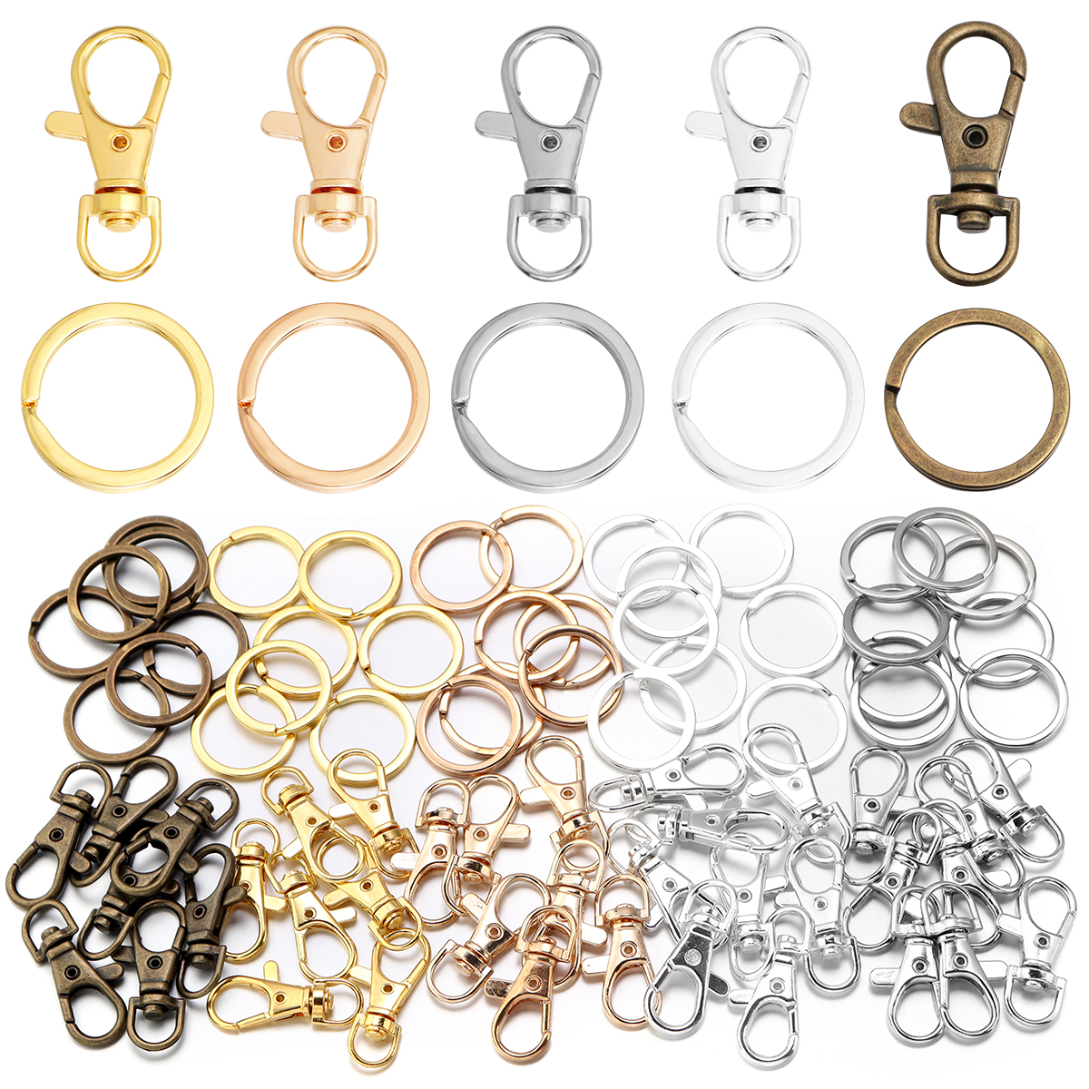 10Sets Alloy Swivel Lobster Cl - огляд і ціна Jewelry Making Rings
