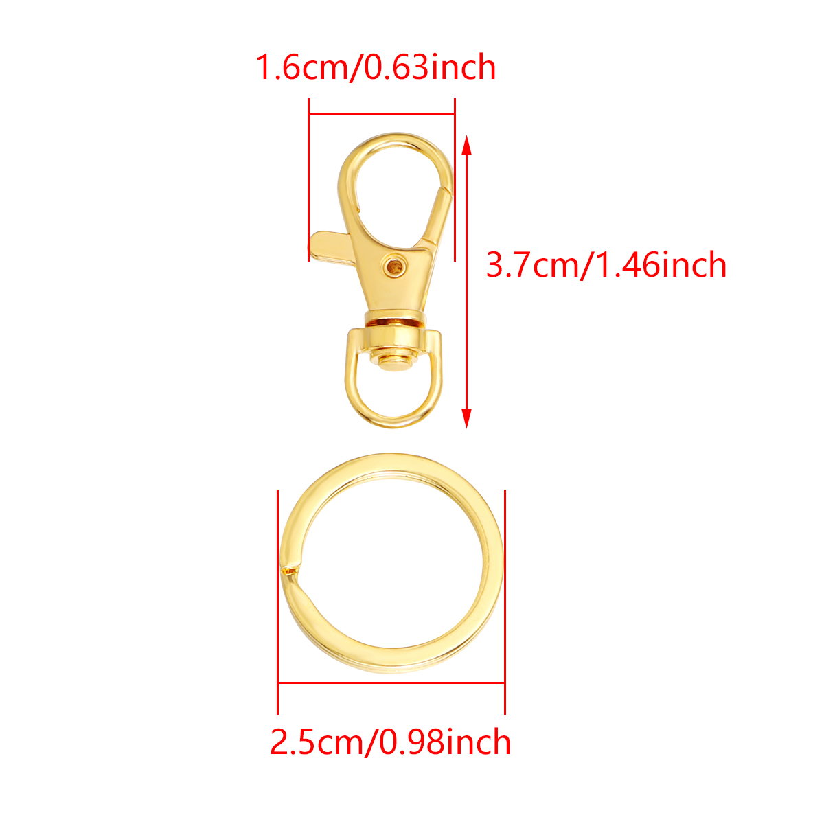 10Sets Alloy Swivel Lobster Cl - огляд і ціна Jewelry Making Rings